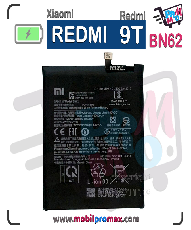 Redmi 9t Battery Mobilpromax 3136