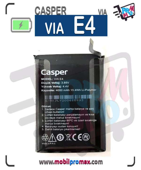 casper via E4 batarya