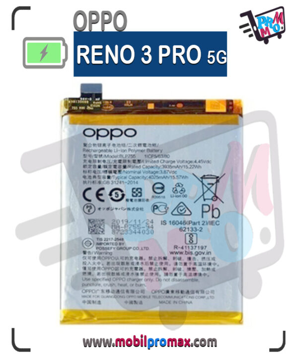 oppo RENO 3 PRO 5G batarya