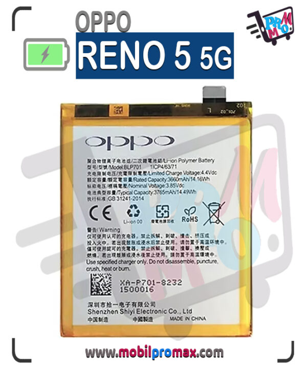 oppo RENO 5 5G batarya