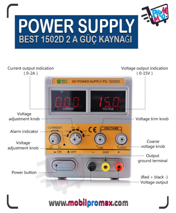 POWER SUPPLY BEST 1502D 2A