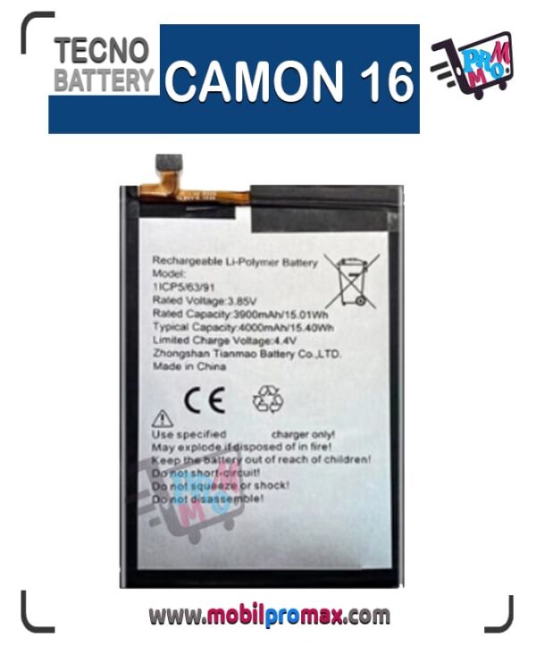 Tecno CAMON 16 battery