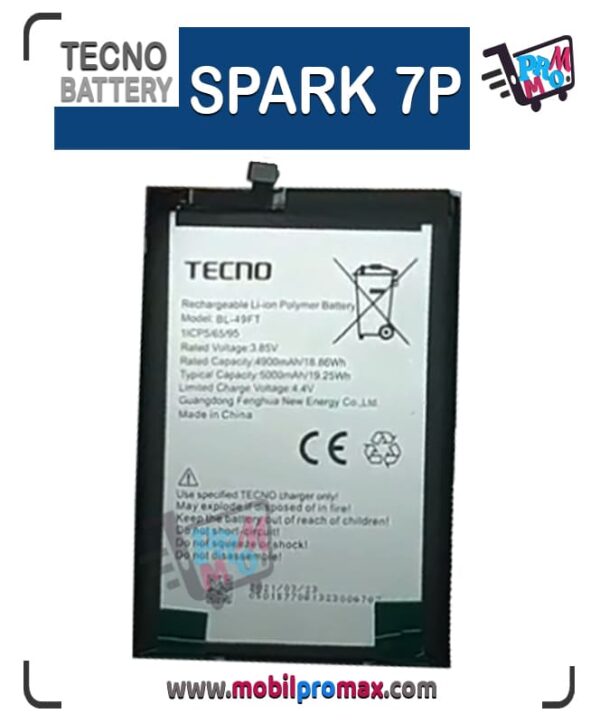 Tecno SPARK 7P battery