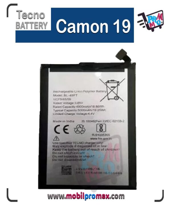 Tecno Camon 19 battery