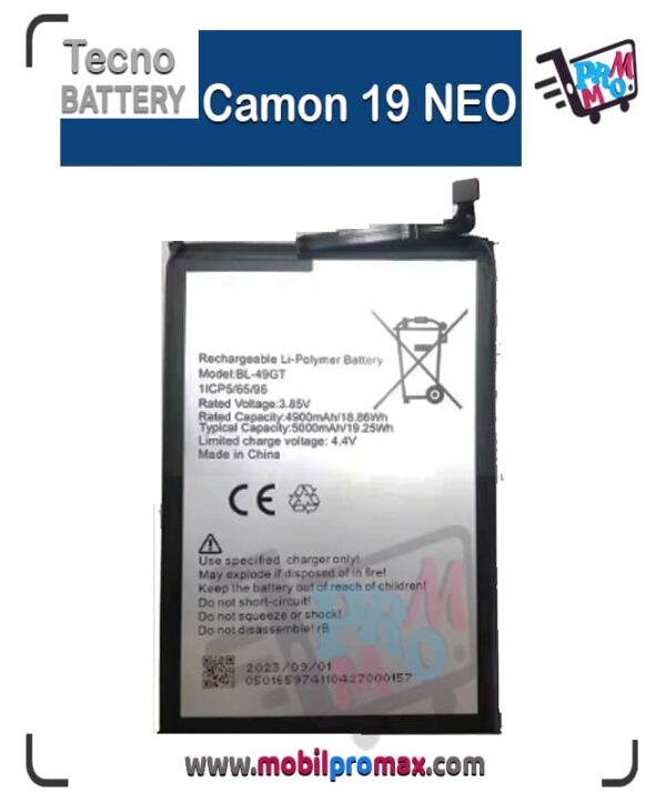Tecno Camon 19 NEO battery