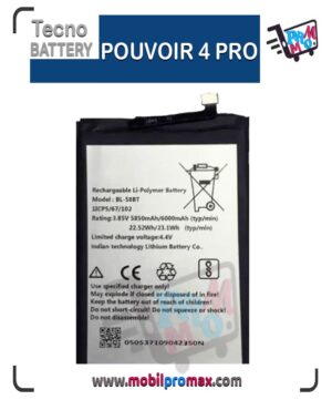 Tecno POUVOIR 4 PRO battery