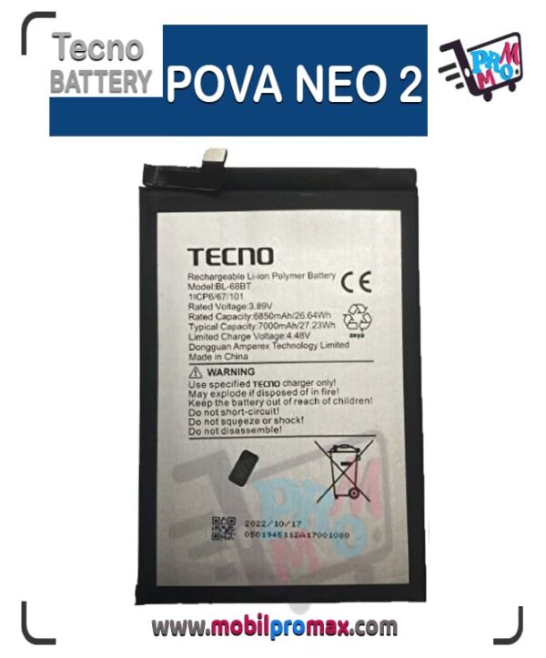 Tecno POVA NEO 2 battery