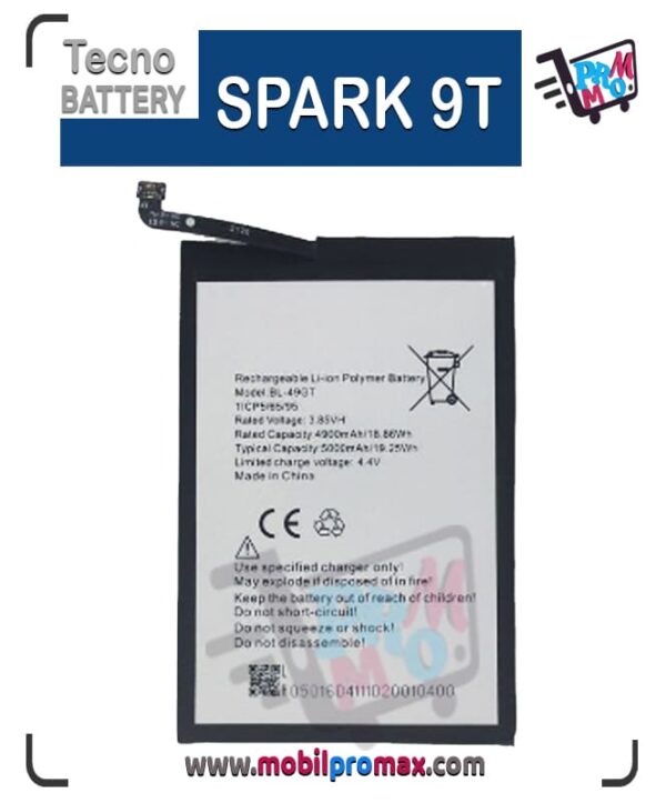 Tecno SPARK 9T battery