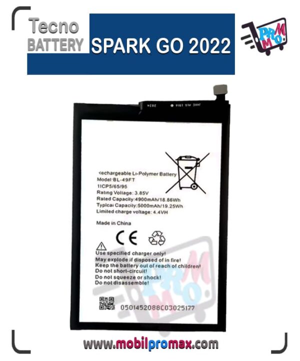 Tecno SPARK GO 2022 battery