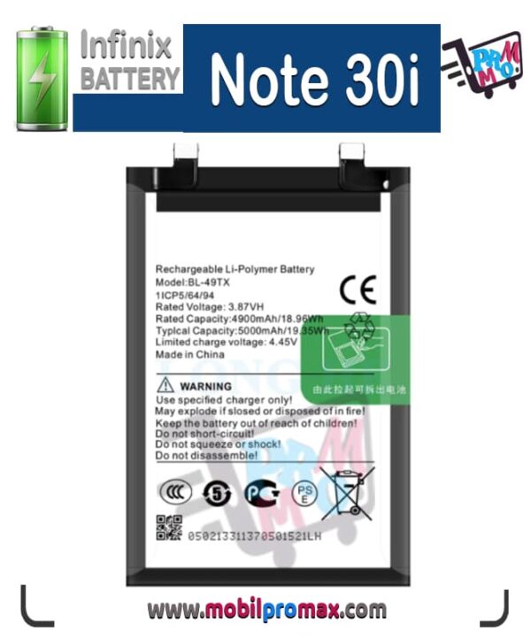 Infinix Note 30i BATTERY