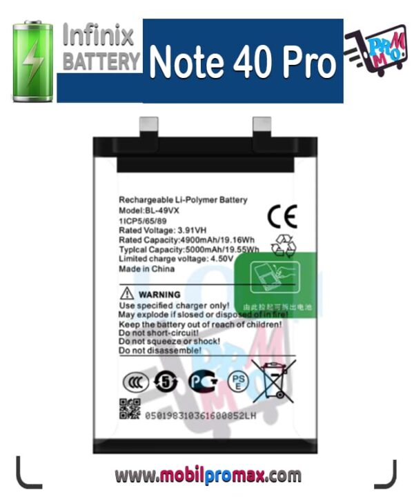 Infinix Note 40 Pro BATTERY