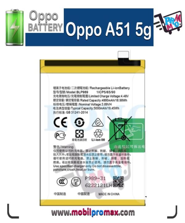 Oppo A51 5G battery