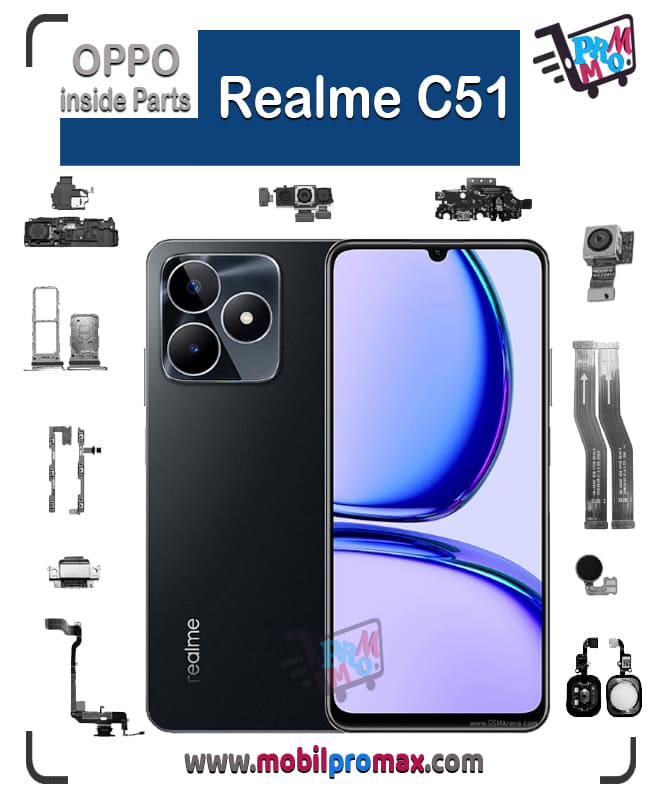Realme C51 inside parts